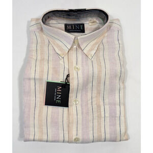 Mine Linen Medium Button Up Short Sleeve Shirt